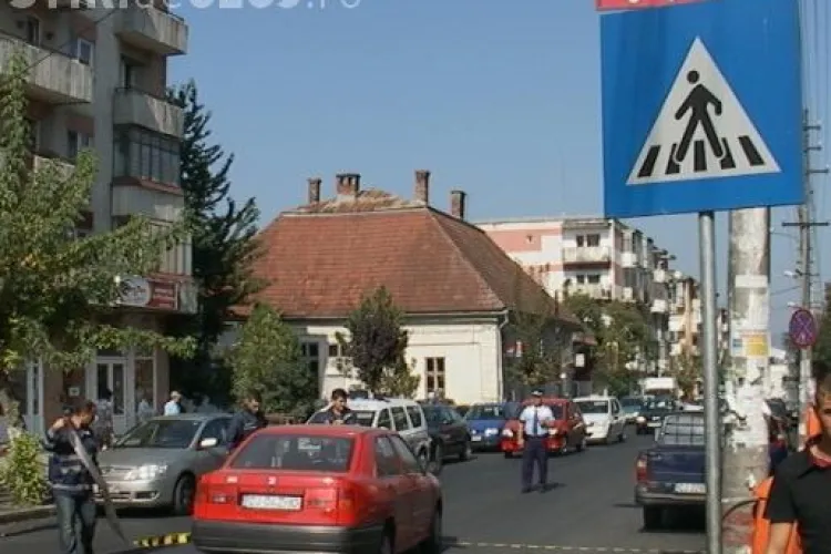 Accident in Dej! Un sofer beat a lovit o femeie pe trecerea de pietoni VIDEO