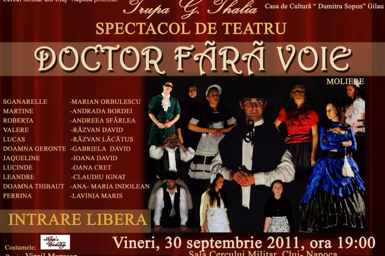 Si la Gilau se face teatru! Actori amatori din comuna il joaca pe Moliere 