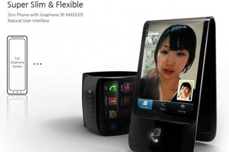 Smartphone -ul cu ecran flexibil care poate fi indoit FOTO