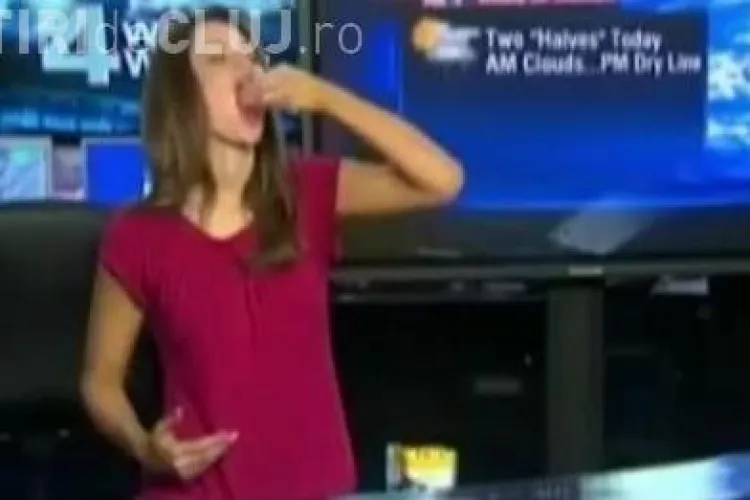O prezentatoare mananca in direct la TV VIDEO