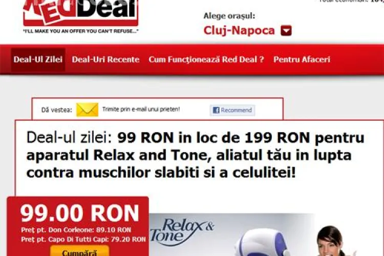Deal-ul zilei: 99 lei in loc de 199 lei pentru aparatul Relax and Tone, aliatul tau in lupta contra muschilor slabiti si a celulitei! (P)