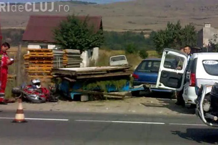 Motociclist ranit in Floresti, pe strada Avram Iancu! Biker -ul a fost lovit de un autoturism VIDEO