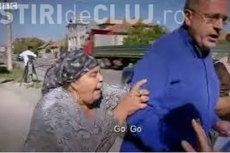 Reporter BBC, amenintat cu bataia de tiganii din Huedin: "Va sparg capul!". Jurnalistul intreba despre cersetorie - VIDEO