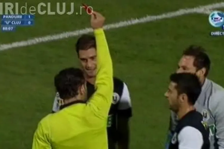 Sebastian Achim eliminat dupa un fault la Stromajer. U Cluj a ramas in 9 in meciul cu Pandurii VIDEO