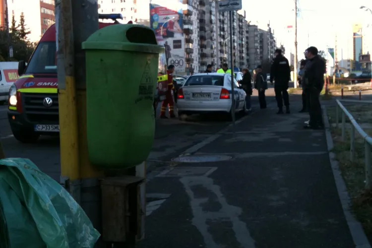 Accident la capatul podului Calvaria, spre Billa FOTO STIREA CITITORULUI