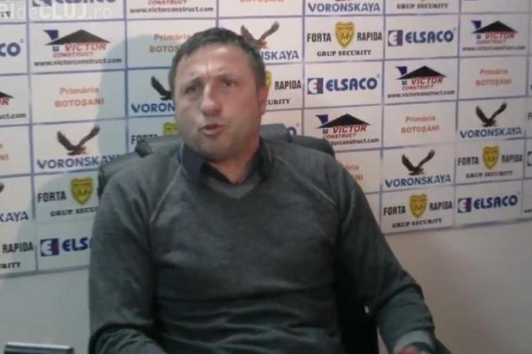 Marius Popescu, fostul jucator si antrenor secund al U Cluj, demis de la FC Botosani. Tehnicianul s-a razbunat pe ziaristi VIDEO