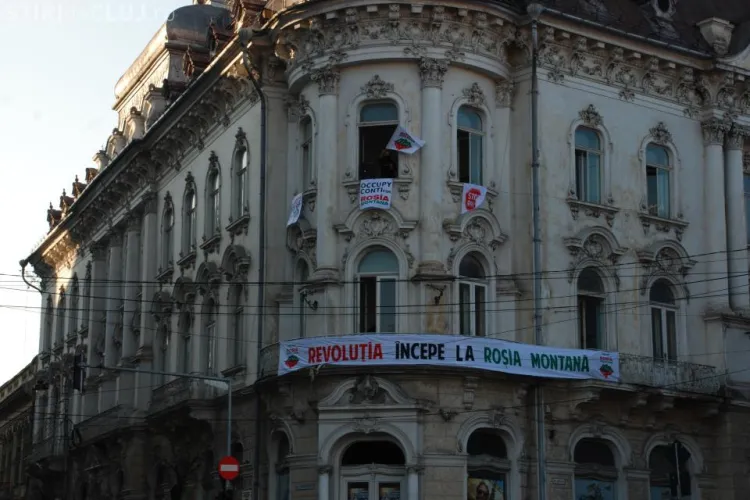 Ocupati Conti - Protest pentru Rosia Montana VIDEO si FOTO