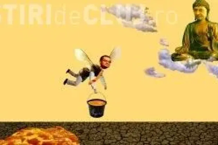 Basescu - Buddha si Boc albinuta, tablou interzis la Timisoara