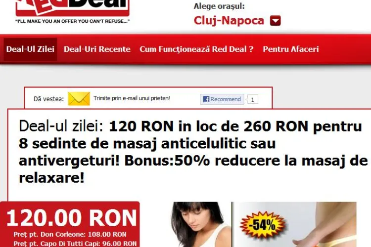 120 lei in loc de 260 lei pentru 8 sedinte de masaj anticelulitic sau antivergeturi! Bonus:50% reducere la masaj de relaxare! (P)