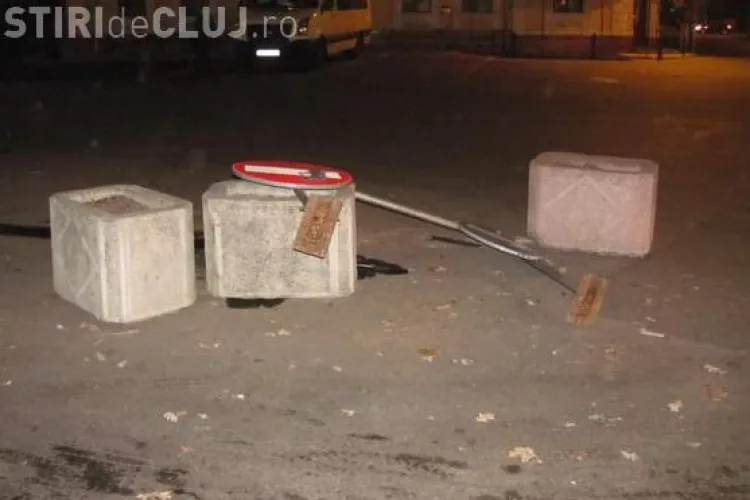 A produs un accident in Gherla si a fost gasit de politie pe baza urmei de ulei lasata VIDEO