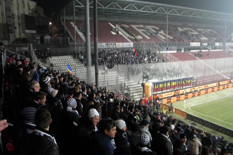 CFR Cluj a primit amenda de 15.000 de lei pentru incidentele de la jocul cu U 