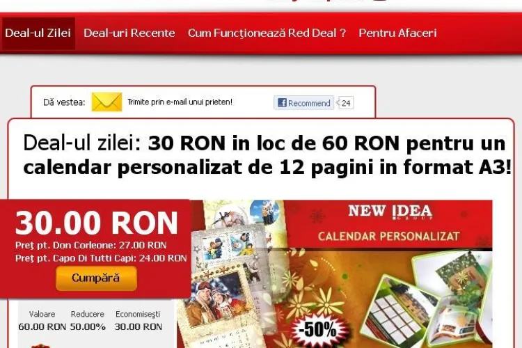 Vreti sa va faceti calendare personalizate? Acum este momentul: Calendar personalizat pentru anul nou cu 50 % mai ieftin