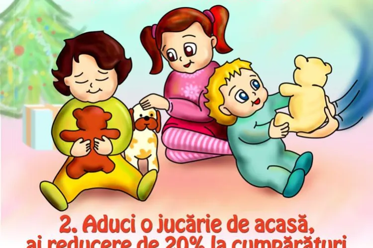 Fa un copil fericit de Craciun alaturi de magazinul Bam boo din Iulius Mall