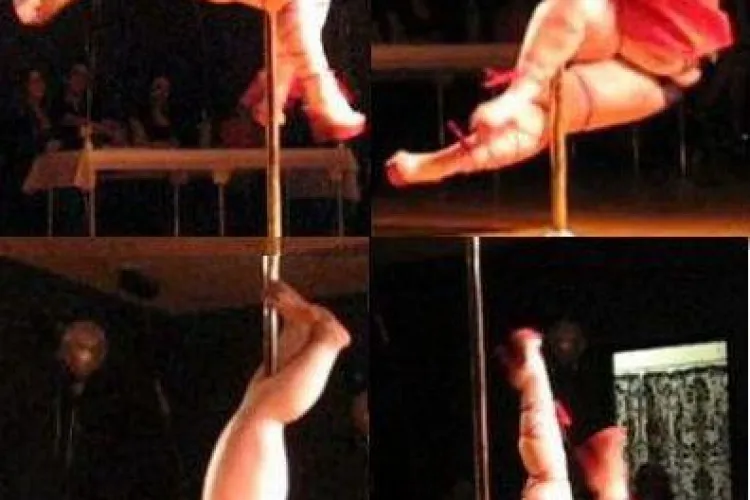 Are peste 110 kilograme, dar e "zana" la bara de striptease FOTO si VIDEO