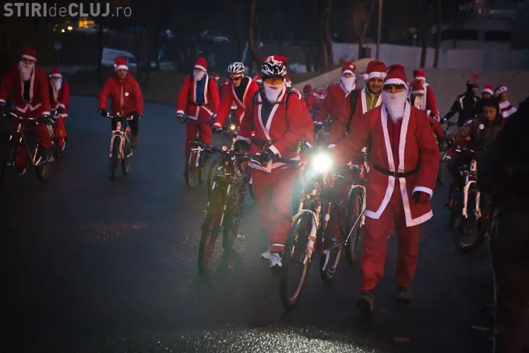 Mos Craciun iese iarasi pe bicicleta la Cluj! Vezi programul