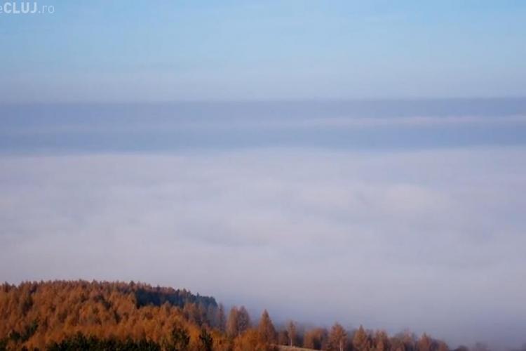 Ceata a pus stapanire pe Cluj! Vezi un film SPECTACULOS realizat de pe dealul Feleac VIDEO