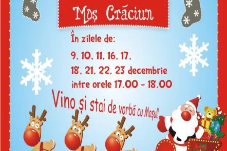 Copiii pot sa-l viziteze pe Mos Craciun la Iulius Mall