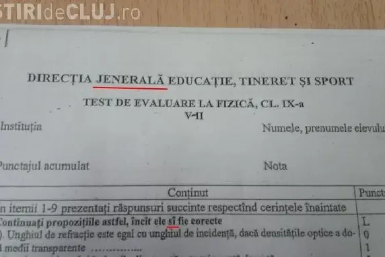 Test national de pomina in Moldova, redactat de "Directia Jenerala" FOTO