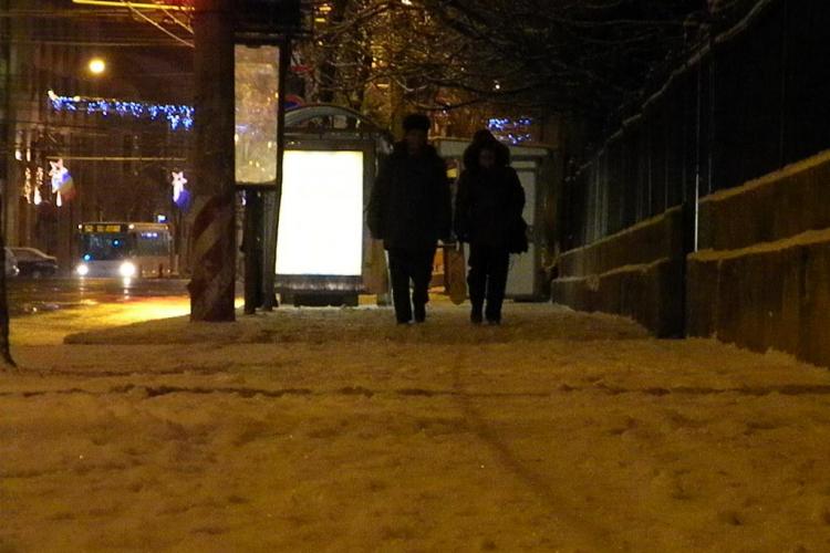 Ninsoarea nu a "invins" Clujul, dar l-a "imbracat" intr-o haina alba VEZI FOTO si VIDEO