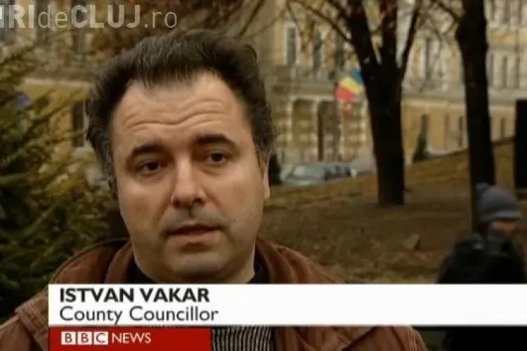 Consilierul judetean UDMR Cluj, Istvan Vakar, a vorbit in maghiara intr-un reportaj BBC despre Nokia VIDEO