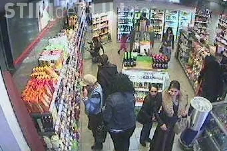Cum fura tiganii dintr-o benzinarie din Dej VIDEO CAMERE DE SUPRAVEGHERE
