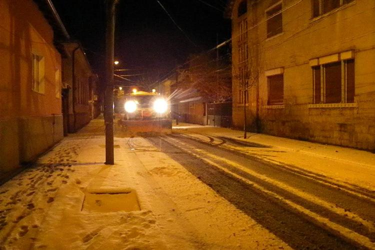A nins puternic la Cluj-Napoca! Vezi care era situatia pe drumuri la ora 6.00 FOTO