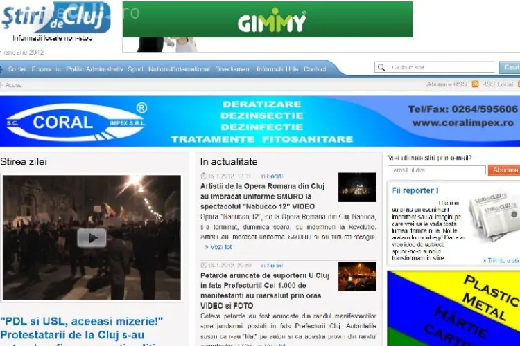 Stiri de Cluj, lider pe piata cu aproape 20.000 de cititori unici! Clujenii au citit AICI despre REVOLUTIA din Unirii VA MULTUMIM