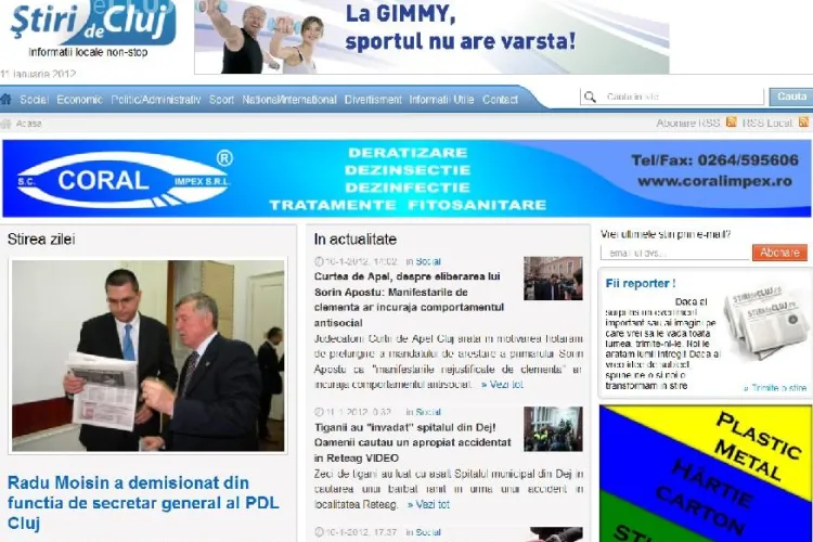 Stiri de Cluj, nou RECORD DE TRAFIC in Cluj! 16.718 de cititori unici, marti, 10 ianuarie - VA MULTUMIM
