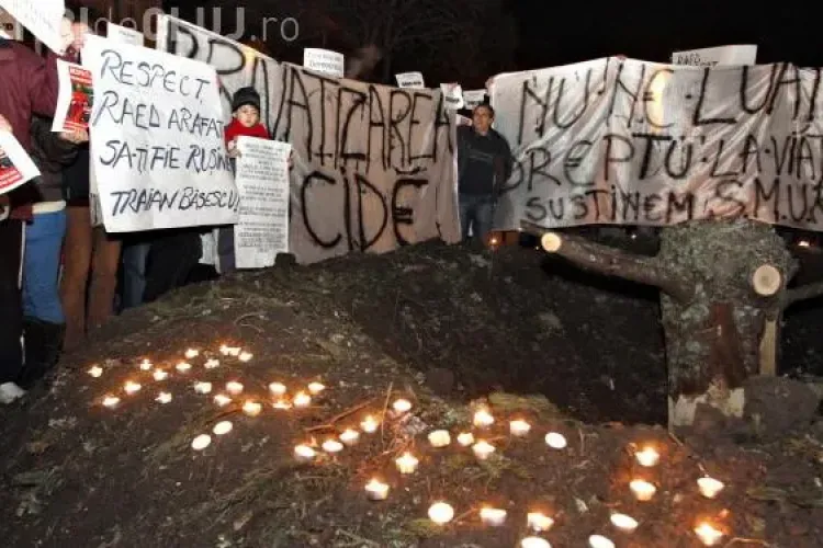 LECTIE! Protest pro Arafat cu 4.500 de oameni la Targu Mures