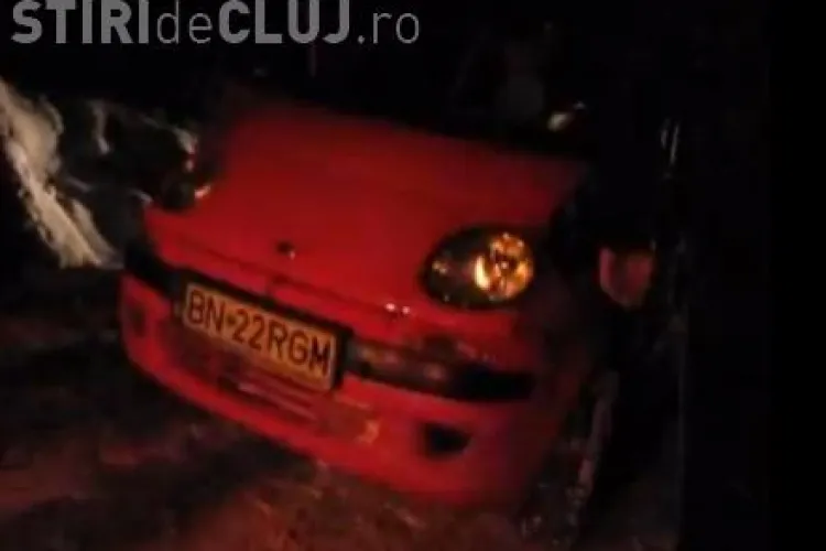 Un Matiz s-a rasturnat la iesire din Fizesu Gherlii VIDEO