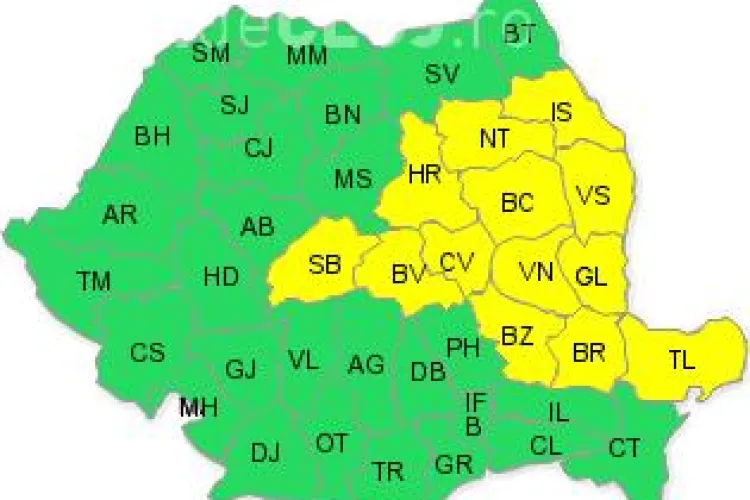CODUL PORTOCALIU a fost retras! Numai 13 judete mai sunt in COD GALBEN