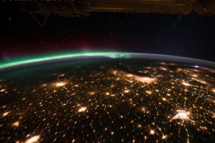 Imagini de exceptie - Aurora boreala filmata din spatiu VIDEO
