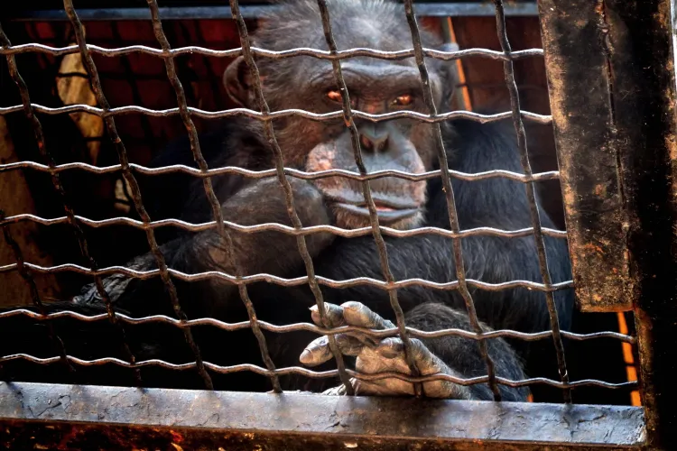 Batranul Felix este ultimul cimpanzeu din tara! POVESTEA CITITORULUI