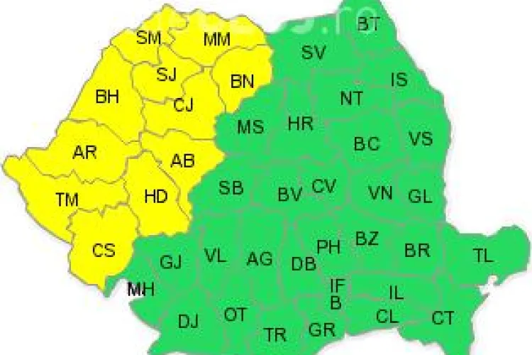 COD GALBEN de ninsori si viscol in Cluj