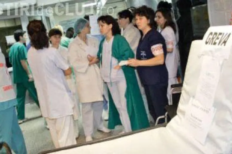 Greva in spitale la Cluj! Activitatea este paralizata, dupa ce 4.000 de asistenti si medici sunt in greva de la ora 7.00