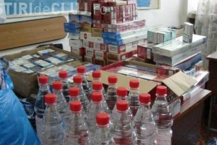 70.000 de tigari de contrabanda si 600 de litri de alcool confiscate  de politistii din Cluj