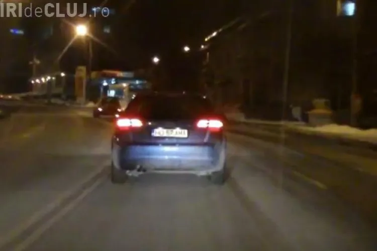 "Bizon" la volan prin Cluj! Depaseste, taie benzile si "danseaza" in trafic VIDEO