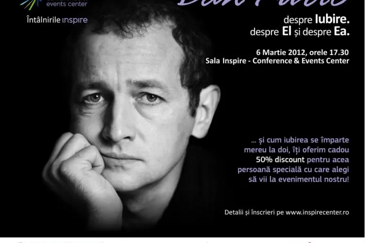 DAN PURIC vorbeste despre iubire in 6 martie la Cluj-Napoca