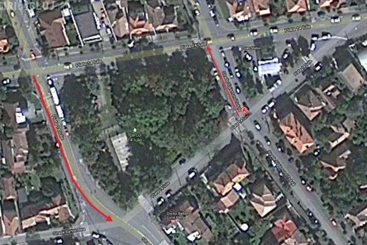 Cum va circula linia 30, dupa modificarile de circulatie din Piata 14 Iulie