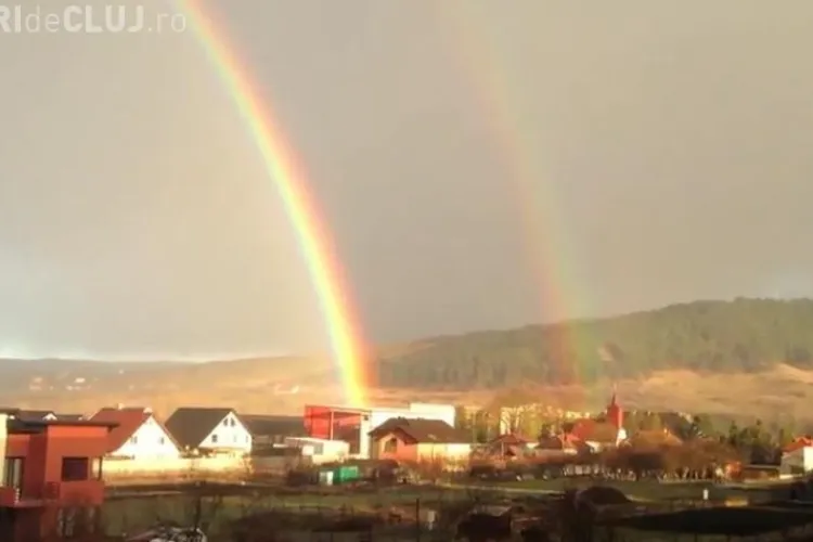 Curcubeu "nebun" în Floresti VIDEO