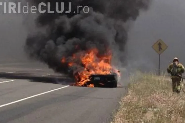 Un Lamborghini a luat foc, in timp ce soferul face o tura de proba pentru a-l cumpara VIDEO