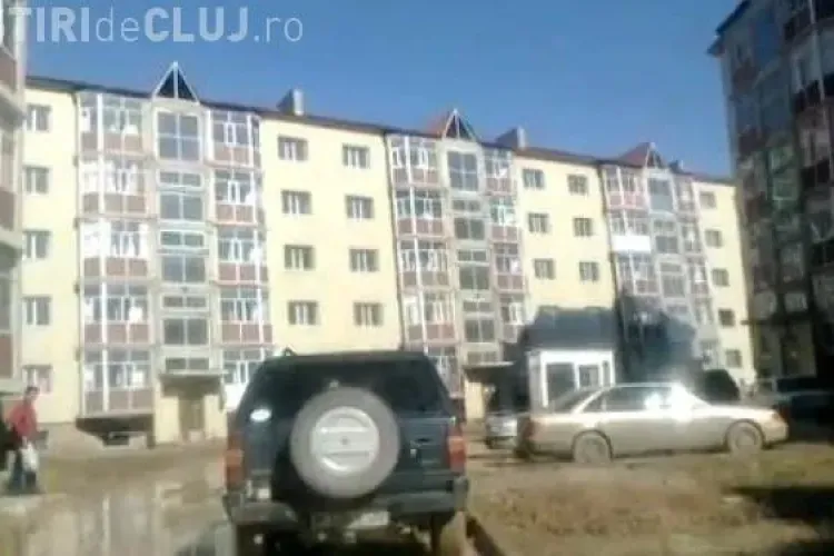 Un bloc se prabuseste in cateva secunde VIDEO