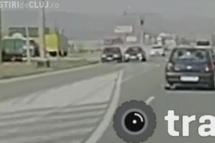 La un pas de accident in Floresti! Soferii depasesc pe dreapta, pe banda de siguranta, si isi risca viata VIDEO