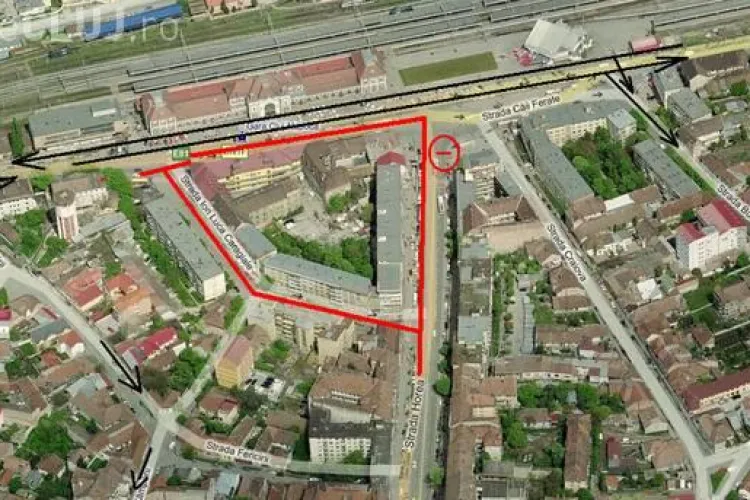 Se inchide circulatia auto in Piata Garii, intre strada I.L. Caragiale si strada Horea