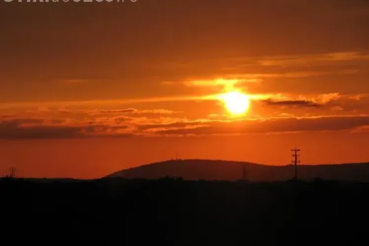 Un superb apus de soare filmat la Cluj VIDEO