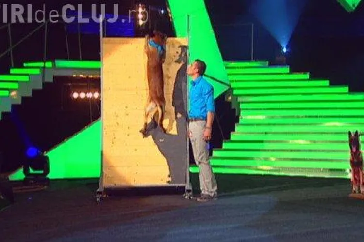 Clujeanul Ciprian Cordos si cainele Slow au facut senzatie la "Romanii au talent", dar au ratat finala la baraj VIDEO