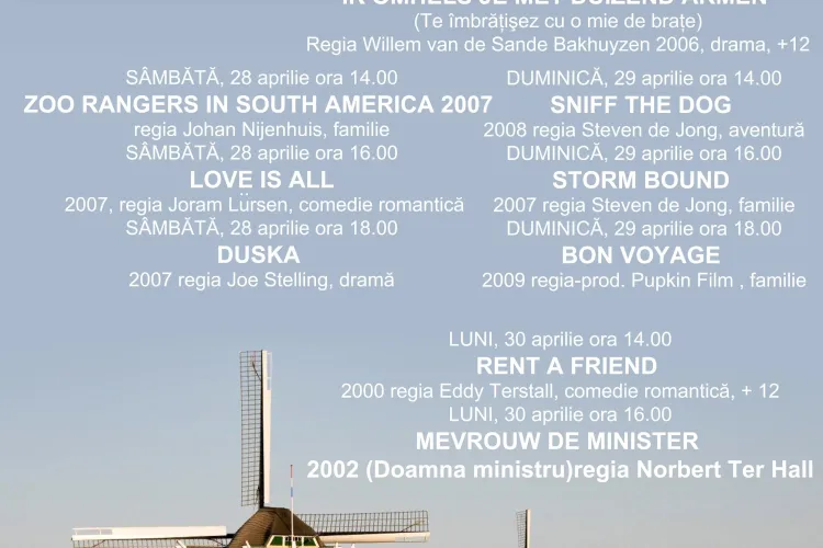 Intre 26-30 aprilie, clujenii pot viziona filme olandeze la Cinema Marasti, in mod gratuit! 