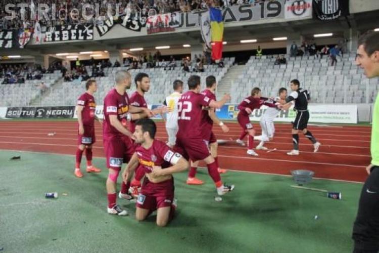 Incredibil ! Jucatorii si antrenorii CFR au parasit Cluj Arena in duba Jandarmeriei VIDEO