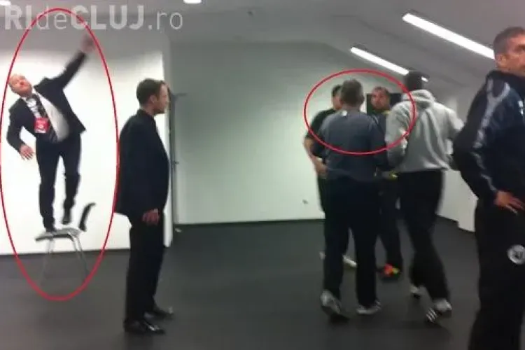 Sunt imagini de la bataia din zona vestiarului de la Cluj Arena! Jandarmeria le are