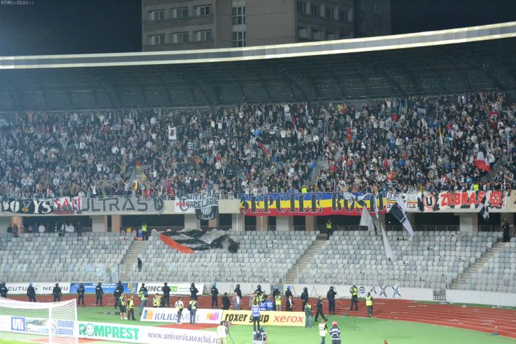 10 suporteri, interzisi la meciul U Cluj - CFR Cluj de vineri, de la ora 21.30